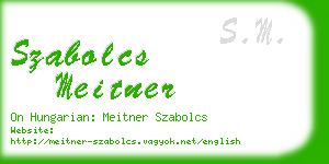 szabolcs meitner business card